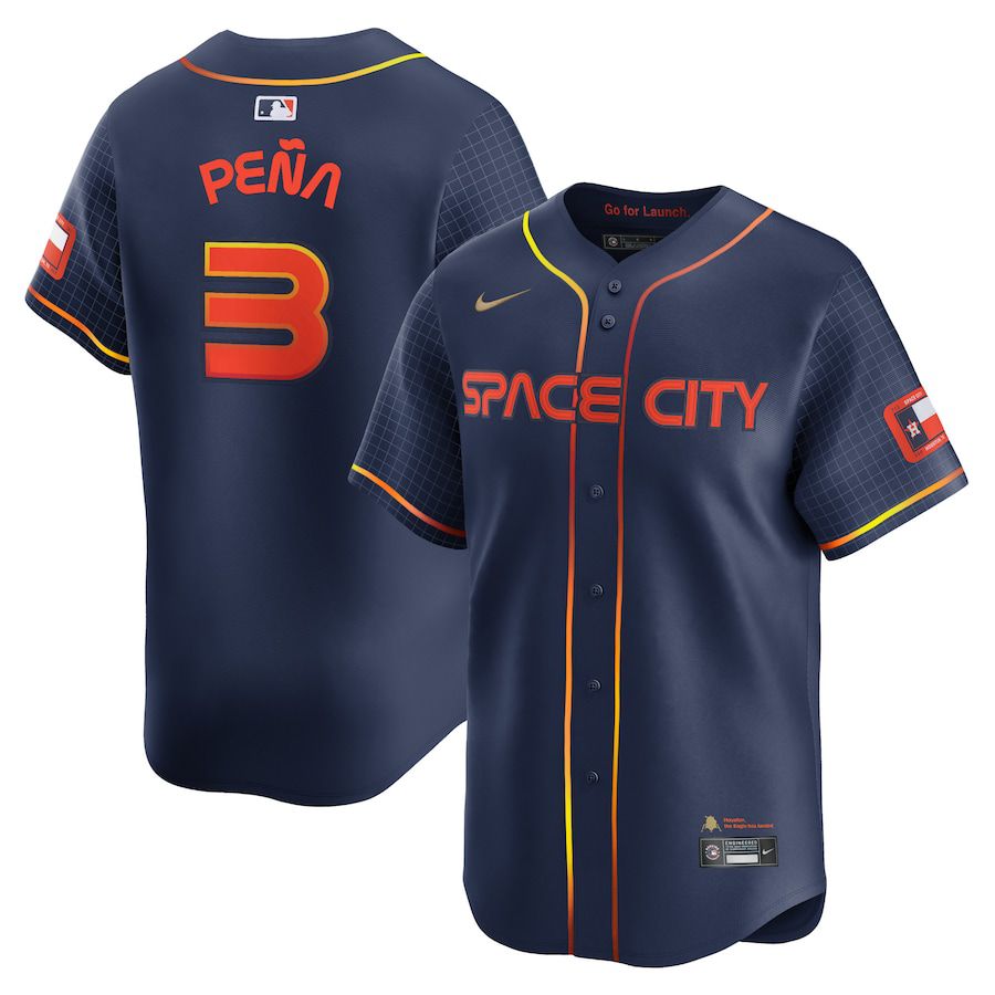 Men Houston Astros #3 Jeremy Pena Nike Navy City Connect Limited Player MLB Jersey->houston astros->MLB Jersey